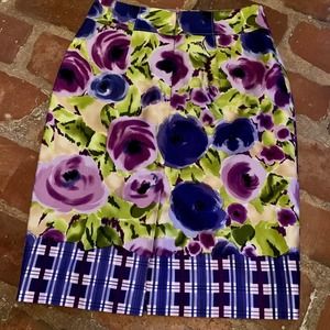 WOMENS Anthropologie Baraschi Floral Happenstance Pencil Skirt Nordstrom SIZE 2